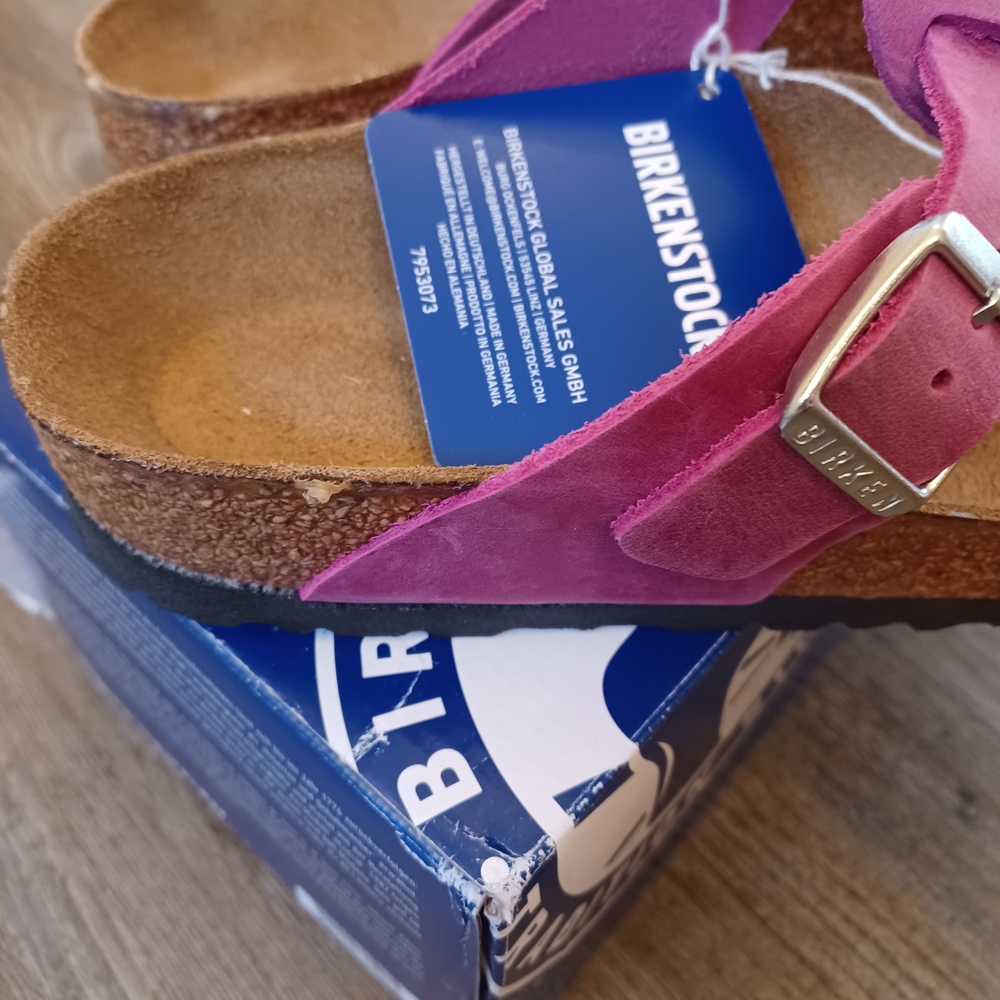 NWT Birkenstock Festival Fuchsia Gizeh Braided Sandals Size 9 - Picture 3 of 7